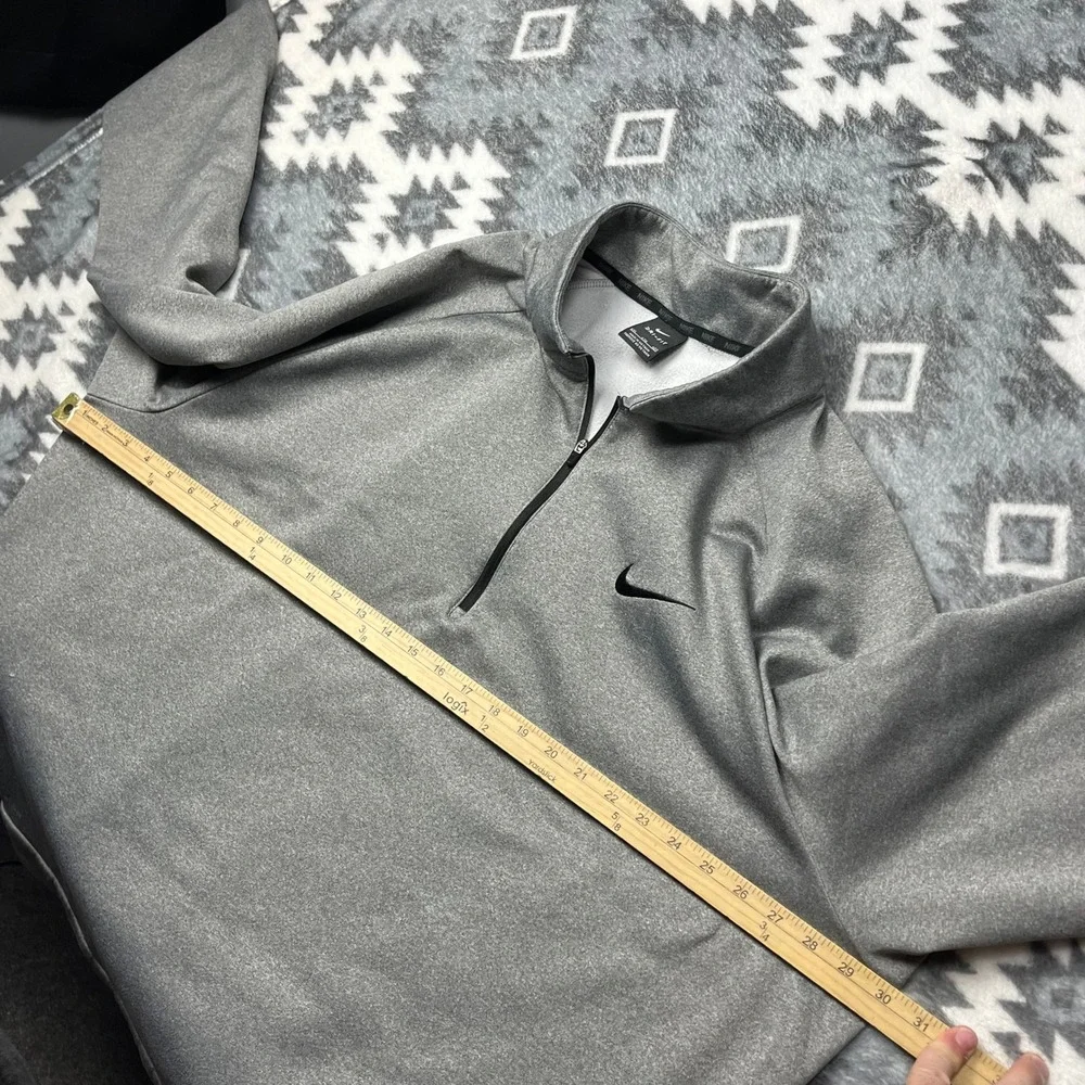 Nike Mens Dri-FIT 1/4 Zip Pullover Gray Fleece Training Top 4XL 836515-091